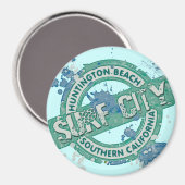 Huntington Beach South California Surf City Magnet (Vorderseite/Rückseite)