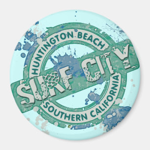 Huntington Beach South California Surf City Magnet