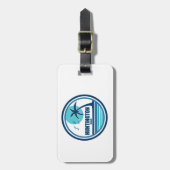 Huntington Beach South Carolina Palm Tree Birds Gepäckanhänger (Vorderseite vertikal)