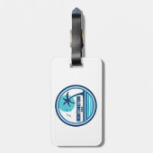 Huntington Beach South Carolina Palm Tree Birds Gepäckanhänger (Rückseite vertikal)