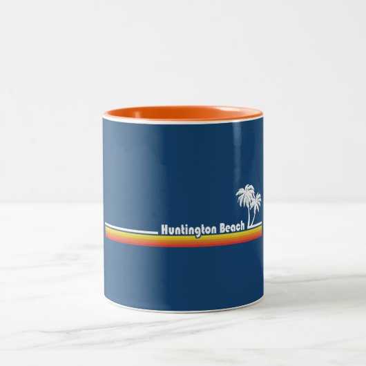 Huntington Beach South Carolina Zweifarbige Tasse (Mittel)