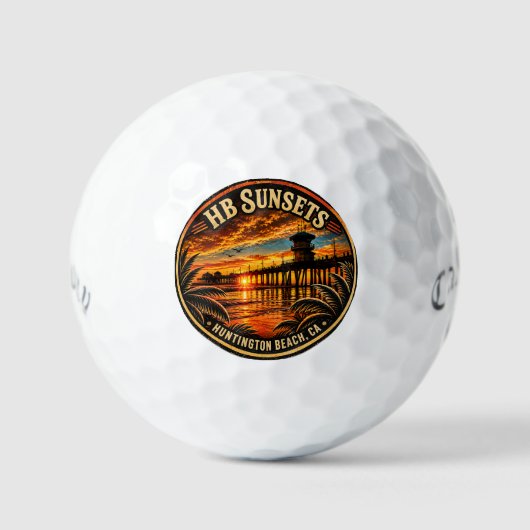 Huntington Beach Sunset Golfbälle - Callaway Soft (Vorderseite)
