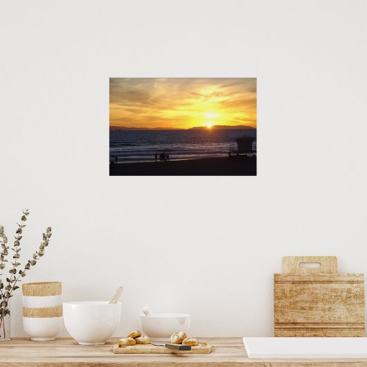 Huntington Beach Sunset Poster (Küche)