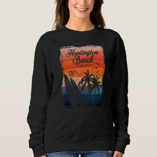 Huntington Beach Surf City California Vintag Dist Sweatshirt
