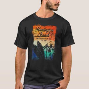 Huntington Beach Surf City California Vintag Dist T-Shirt