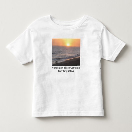 Huntington Beach "Surf City" Kleinkind T-shirt (Vorderseite)