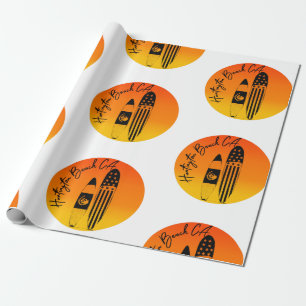 Huntington Beach Surfboards und Sunsets Geschenkpapier