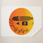 Huntington Beach Surfboards und Sunsets Sherpadecke (Vorderseite (Horizontal))