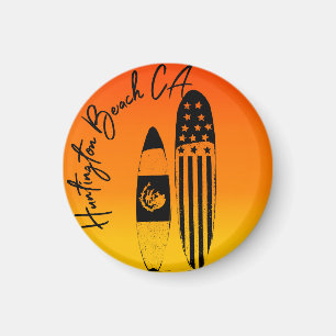 Huntington Beach Surfbretter und Sonnenuntergänge Magnet