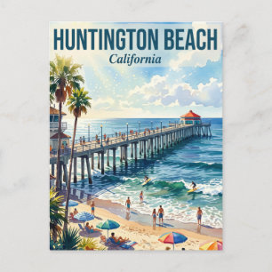 Huntington Beach USA Postkarte