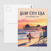 Huntington Beach USA Postkarte (Vorne/Hinten)