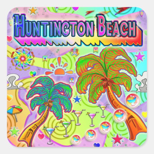 Huntington Beach Vacation Target Sticker (Vorderseite)