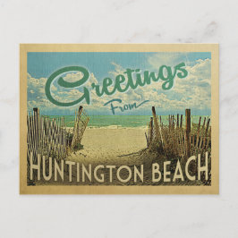 Huntington Beach Vintage Travel Postkarte