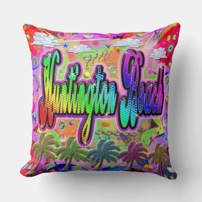 Huntington Beach Vista Express Kissen (Vorderseite)