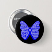 Huntington Disease Butterfly Ribbon Button (Vorne & Hinten)