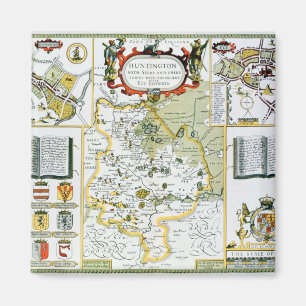 Huntington, graviert von Jodocus Hondius Magnet