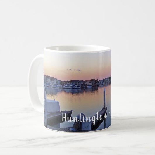 Huntington Harbour Sunset Kaffeetasse (Vorderseite Links)