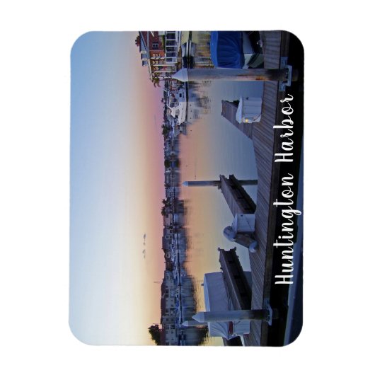 Huntington Harbour Sunset Magnet (Vertikal)