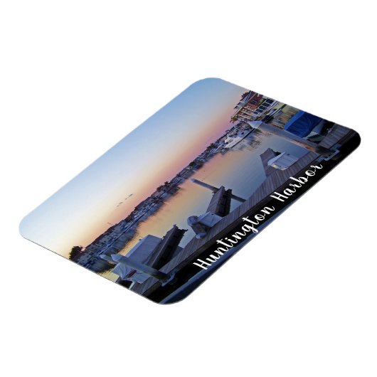 Huntington Harbour Sunset Magnet (Linke Seite)
