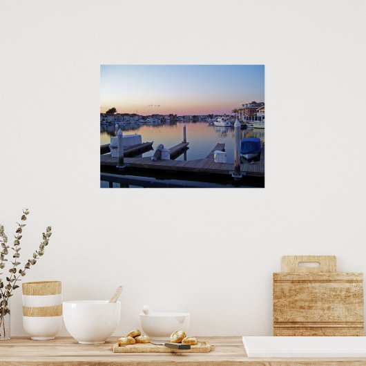 Huntington Harbour Sunset Poster (Küche)