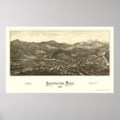 Huntington, MA Panoramic Map - 1886 Poster (Vorne)