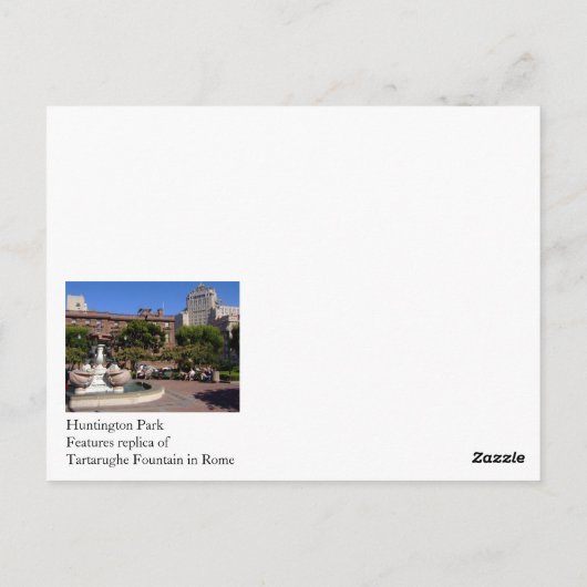 Huntington Park Postkarte (Rückseite)