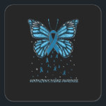 Huntington’S Disease Awareness Butterfly Quadratischer Aufkleber<br><div class="desc">Huntington’S Disease Awareness Butterfly</div>