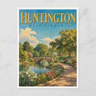Huntington West Virginia Ritter Park GeoSaga Postkarte