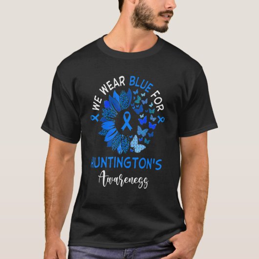 Huntington's Awareness Leopard Sunflower T-Shirt (Vorderseite)