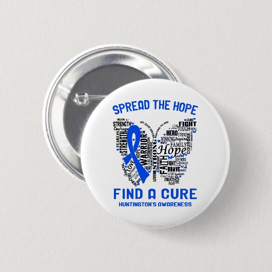 Huntington's Awareness Month Ribbon Geschenke Button (Vorne & Hinten)