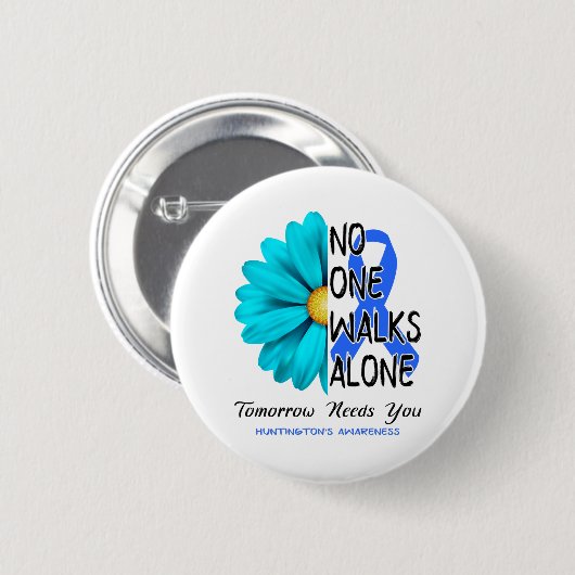 Huntington's Awareness Month Ribbon Geschenke Button (Vorne & Hinten)