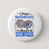 Huntington's Awareness Month Ribbon Geschenke Button (Vorderseite)