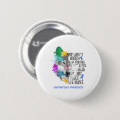 Huntington's Awareness Ribbon-Fördergeschenke Button (Vorne & Hinten)