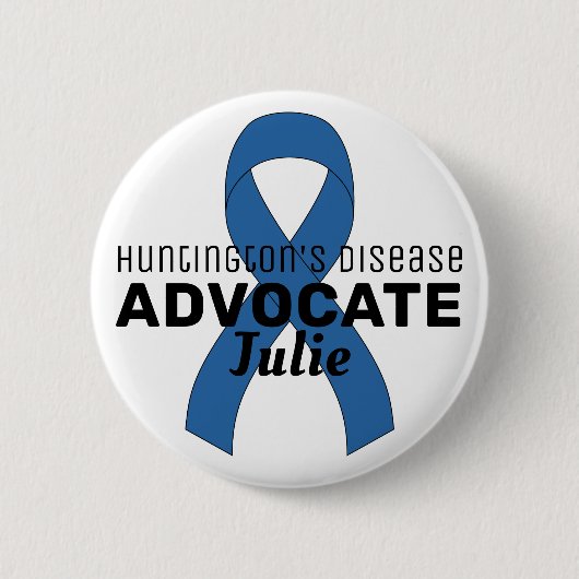 Huntington's Disease Advocate Ribbon White Button (Vorderseite)