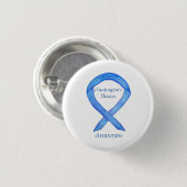 Huntington's Disease Awareness Ribbon Custom Butto Button (Vorne & Hinten)