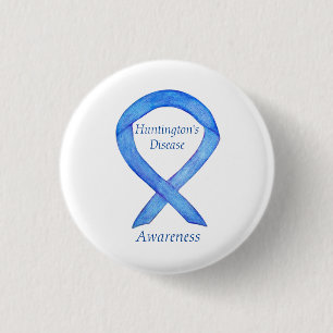 Huntington's Disease Awareness Ribbon Custom Butto Button