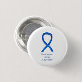 Huntington's Disease Awareness Ribbon Custom Butto Button (Vorne & Hinten)