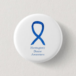 Huntington's Disease Awareness Ribbon Custom Butto Button