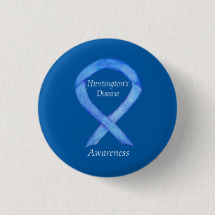 Huntington's Disease Awareness Ribbon Custom Butto Button