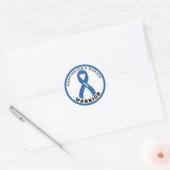 Huntington's Disease Warrior Ribbon White Runder Aufkleber (Umschlag)