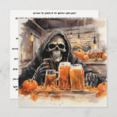 👻 "Hunts & Hops Bash" 🍻! 🍻 👻 Halloween Einladung (Vorne/Hinten)