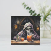 👻 "Hunts & Hops Bash" 🍻! 🍻 👻 Halloween Einladung (Stehend Vorderseite)