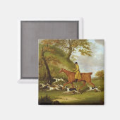 Huntsman and Hounds, 1809 (Öl auf Leinwand) Magnet (Vorderseite/Rückseite)