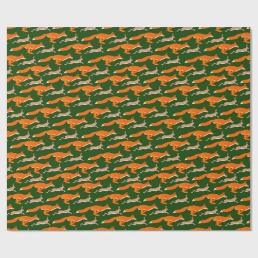 Huntsman Fox and Hare Junting Sports Geschenkpapier (Flach)