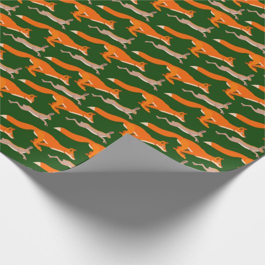 Huntsman Fox and Hare Junting Sports Geschenkpapier (Ecke)