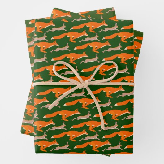 Huntsman Fox and Hare Junting Sports Geschenkpapier Set (Beispiel)