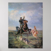 Huntsman mit den Borzois, 1872 Poster (Vorne)