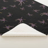 Huntsman Spiders Art on Black Sherpadecke (3/4)