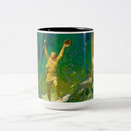 Huntsman von Newell Convers Wyeth Zweifarbige Tasse (Mittel)