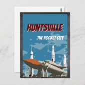 Huntsville AL Alabama Rocket Postcard Postkarte (Vorne/Hinten)